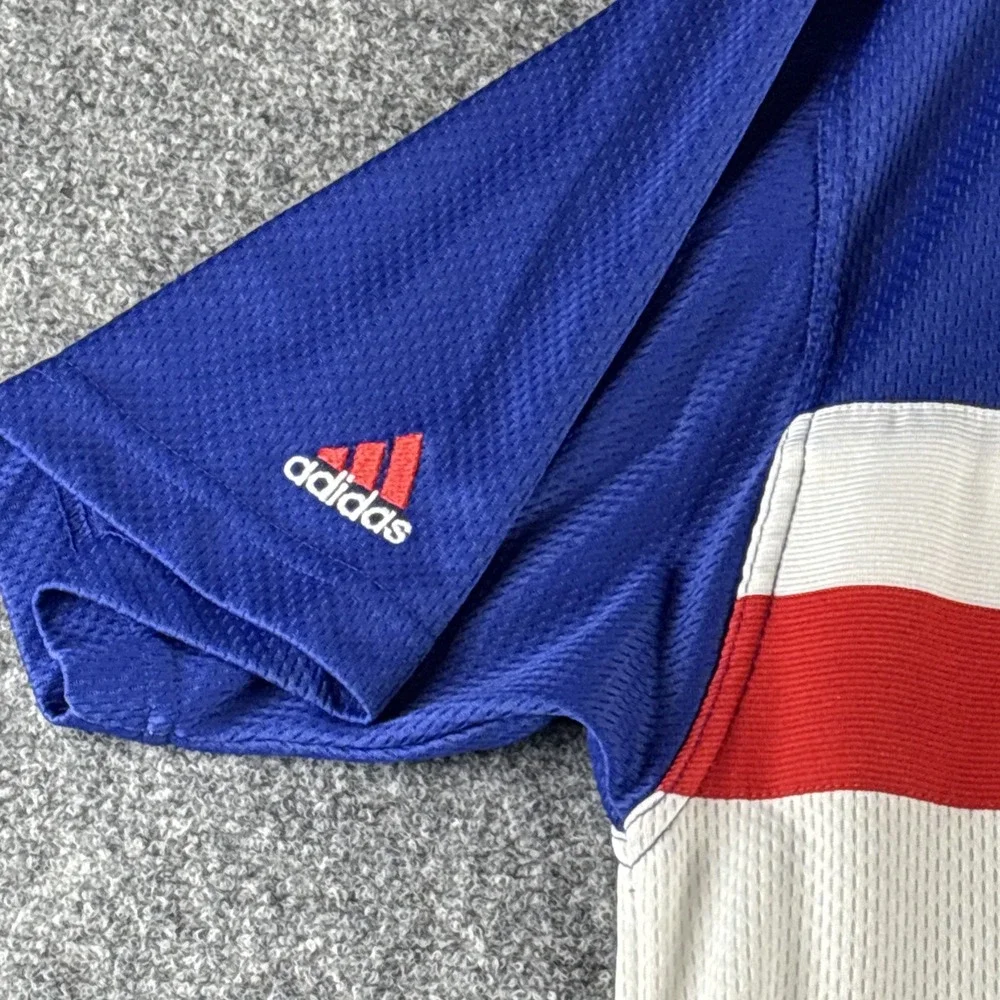 Vintage 90s Adidas New England Patriots Mesh Polo Made in USA Men's Large NFL